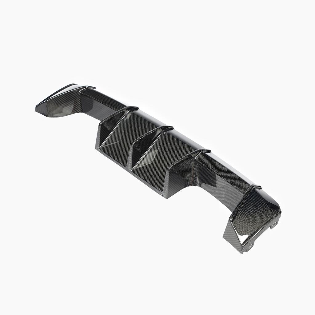 BMW M3 M4 G80 G82 G83 carbon fiber rear diffuser DC Style 8 - angle