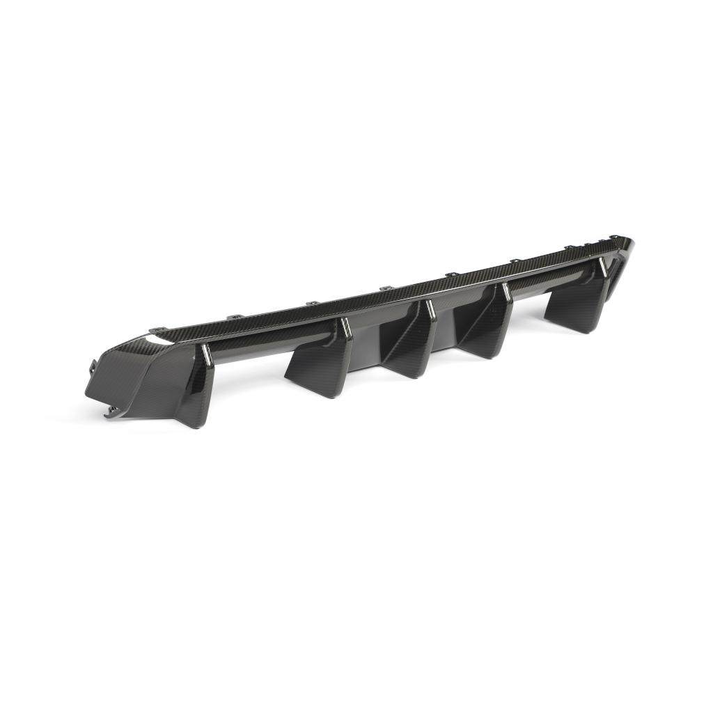 BMW M3 M4 G80 G82 G83 dry carbon fiber rear diffuser DC Style 9 - angle